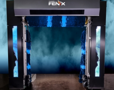 Tammermatic FENiX mycí linka aut - modré kartáče