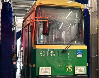 Tammermatic XJR mycí linka tramvají - Finsko 